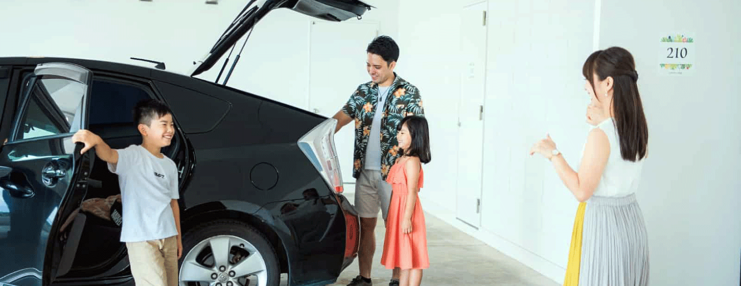 客室専用の駐車場室